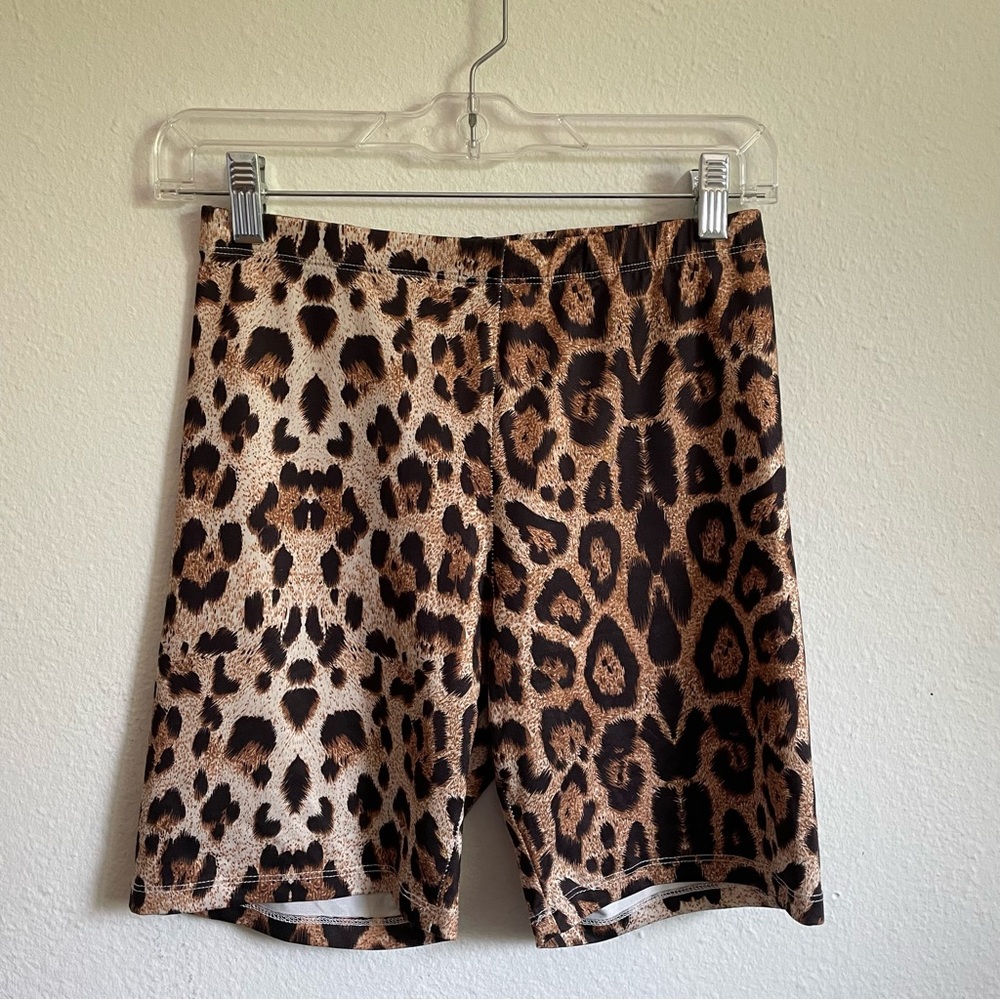 SHEIN cheetah print biker shorts